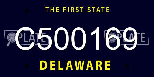 C500169 Delaware License Plate