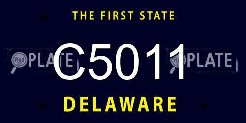 C5011 Delaware License Plate