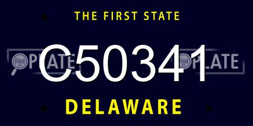 C50341 Delaware License Plate