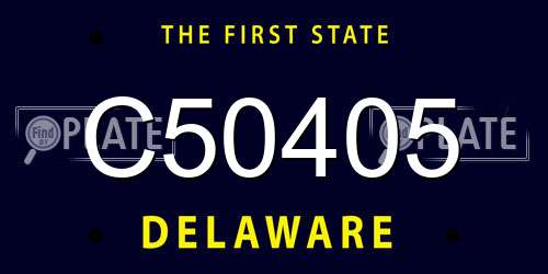 C50405 Delaware License Plate