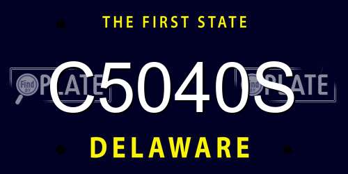 C5040S Delaware License Plate