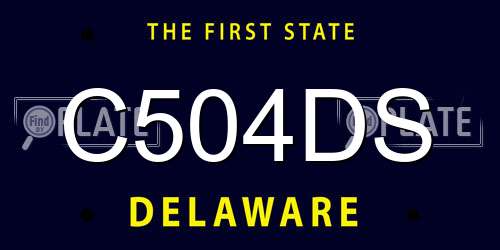 C504DS Delaware License Plate