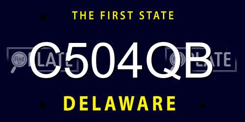 C504QB Delaware License Plate