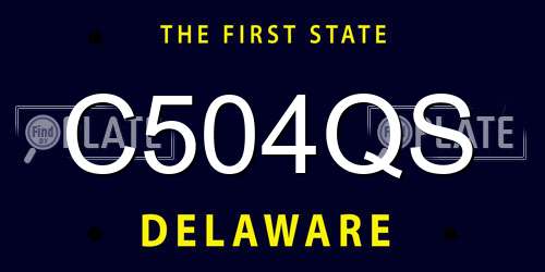 C504QS Delaware License Plate