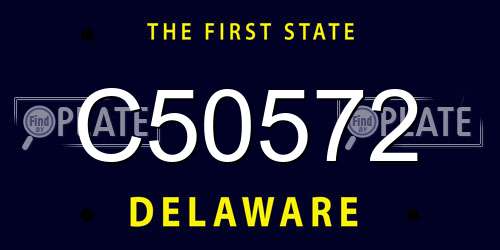 C50572 Delaware License Plate