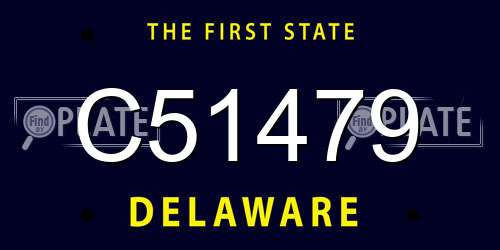 C51479 Delaware License Plate