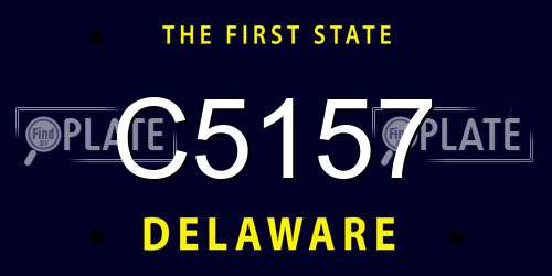 C5157 Delaware License Plate
