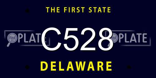 C528 Delaware License Plate