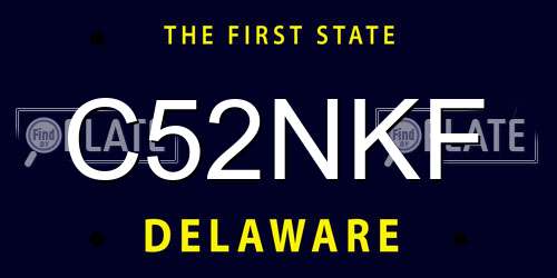 C52NKF Delaware License Plate