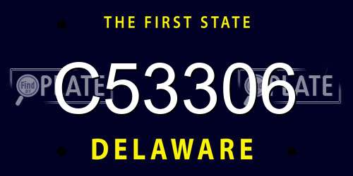 C53306 Delaware License Plate