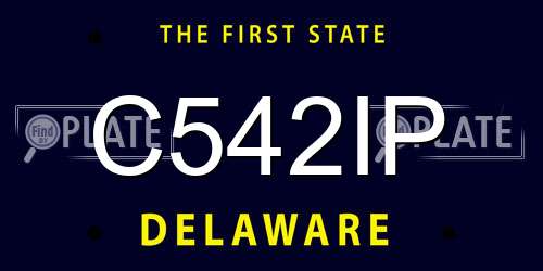 C542IP Delaware License Plate