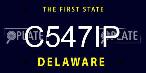 C547IP Delaware License Plate