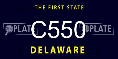 C550 Delaware License Plate