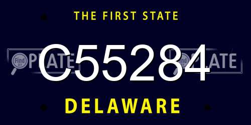 C55284 Delaware License Plate