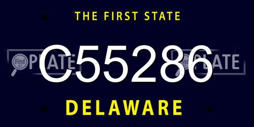 C55286 Delaware License Plate