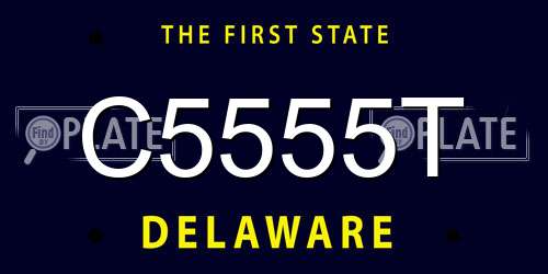 C5555T Delaware License Plate
