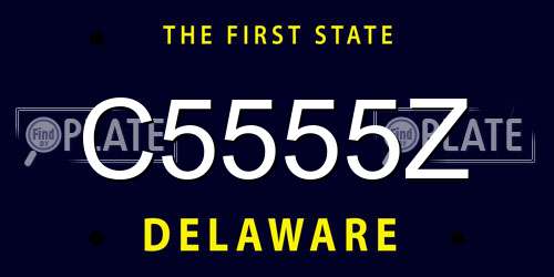 C5555Z Delaware License Plate