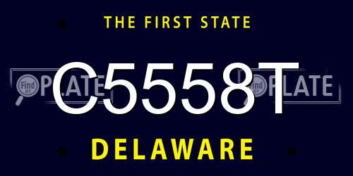 C5558T Delaware License Plate