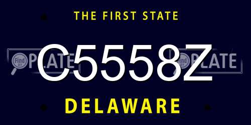 C5558Z Delaware License Plate