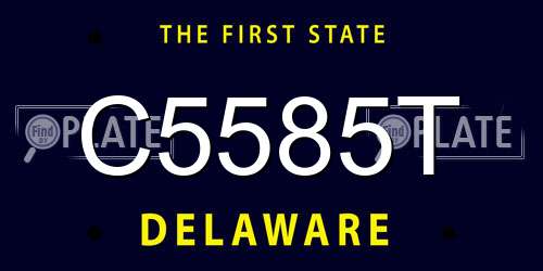 C5585T Delaware License Plate