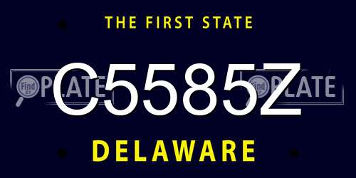 C5585Z Delaware License Plate