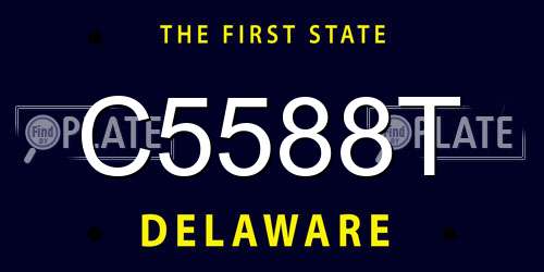 C5588T Delaware License Plate