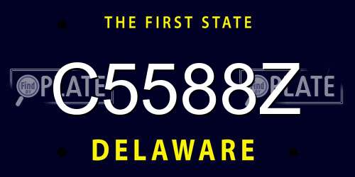 C5588Z Delaware License Plate