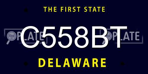 C558BT Delaware License Plate