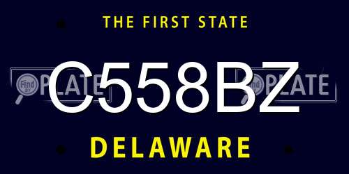 C558BZ Delaware License Plate