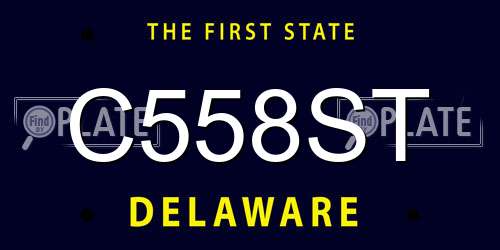 C558ST Delaware License Plate