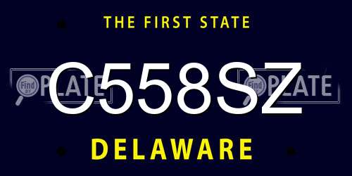 C558SZ Delaware License Plate