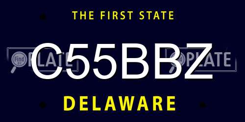 C55BBZ Delaware License Plate