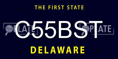 C55BST Delaware License Plate