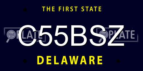 C55BSZ Delaware License Plate