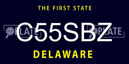 C55SBZ Delaware License Plate