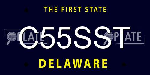 C55SST Delaware License Plate