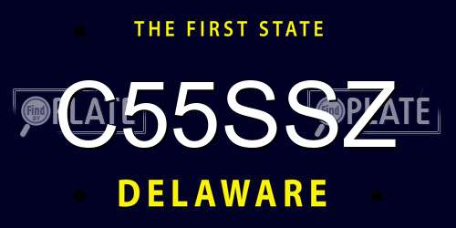 C55SSZ Delaware License Plate