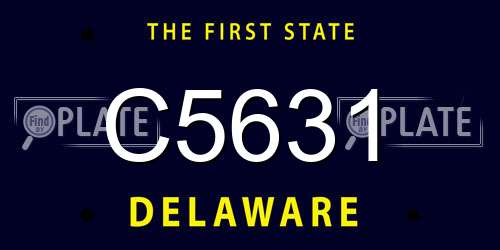 C5631 Delaware License Plate
