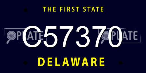 C57370 Delaware License Plate