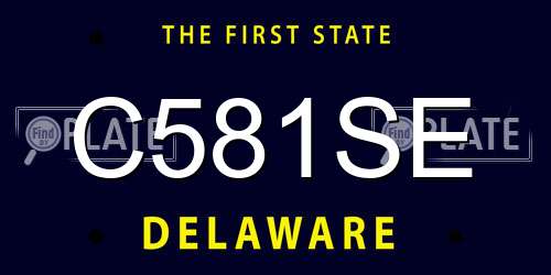 C581SE Delaware License Plate