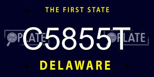 C5855T Delaware License Plate