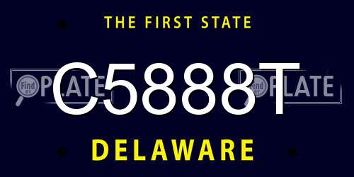 C5888T Delaware License Plate