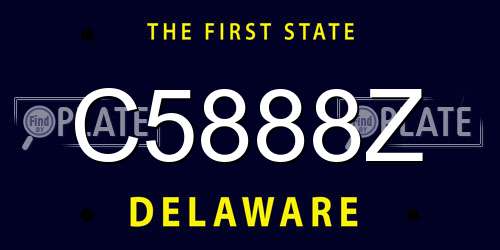 C5888Z Delaware License Plate