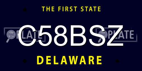C58BSZ Delaware License Plate