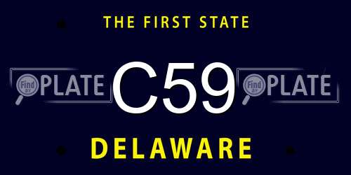C59 Delaware License Plate
