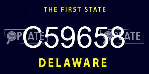 C59658 Delaware License Plate