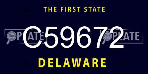 C59672 Delaware License Plate