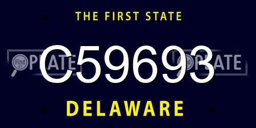 C59693 Delaware License Plate