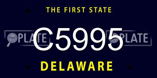 C5995 Delaware License Plate