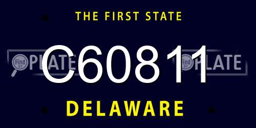 C60811 Delaware License Plate
